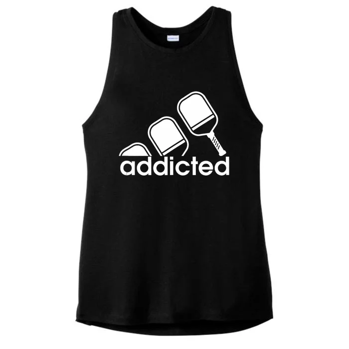 Addicted Pickleball Player Ladies Tri-Blend Wicking Tank