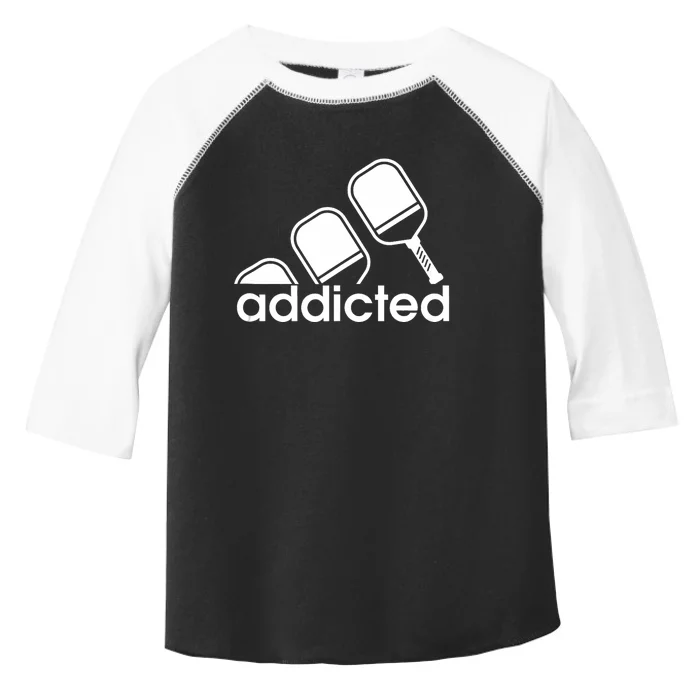 Addicted Pickleball Player Toddler Fine Jersey T-Shirt