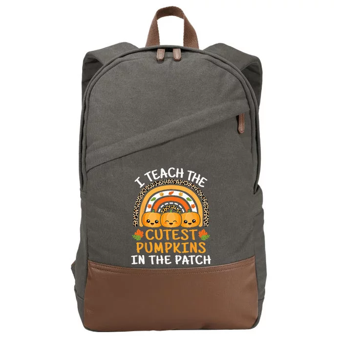 Adorable Pumpkin Patch Teacher Halloween Costume Cotton Canvas Backpack