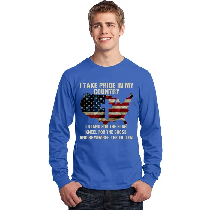 American Pride: Patriotic American Flag Cool Gift Cool Gift Tall Long Sleeve T-Shirt