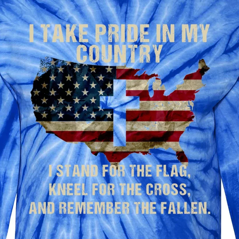 American Pride: Patriotic American Flag Cool Gift Cool Gift Tie-Dye Long Sleeve Shirt