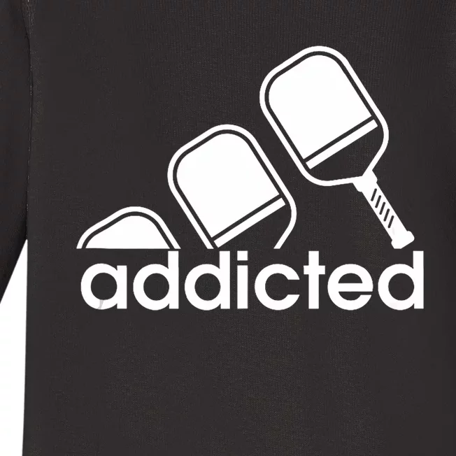 Addicted Pickleball Player Baby Long Sleeve Bodysuit