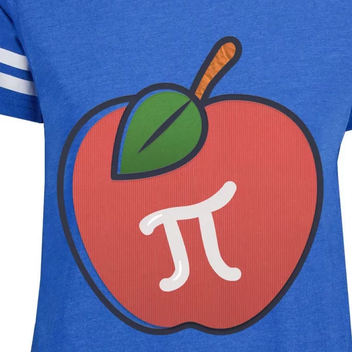 Apple Pie Pi Day 3 14 Math Geek Teacher Engineer Gift Enza Ladies Jersey Football T-Shirt