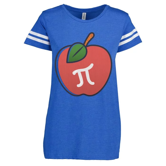 Apple Pie Pi Day 3 14 Math Geek Teacher Engineer Gift Enza Ladies Jersey Football T-Shirt