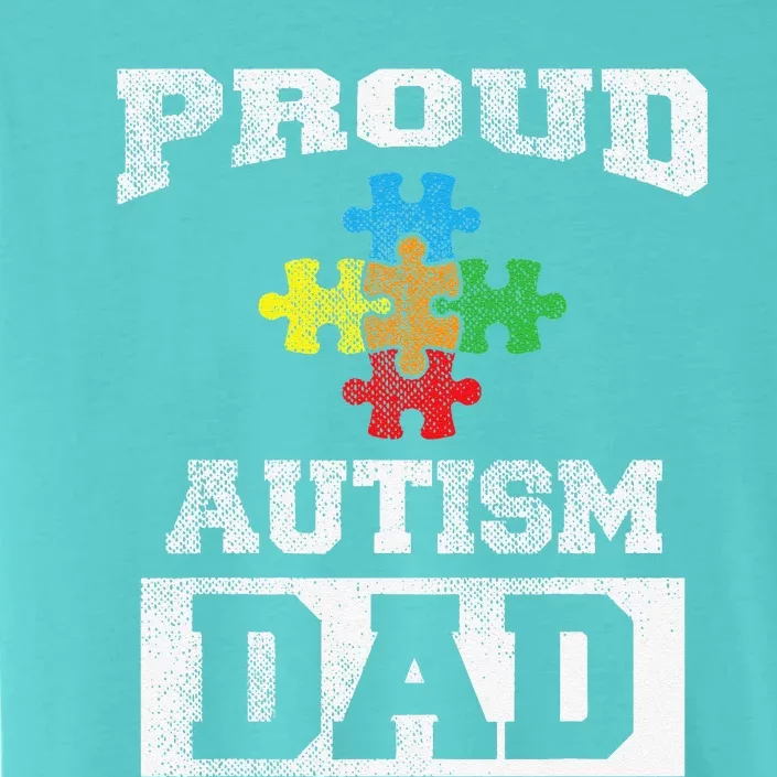 Autism Puzzle Piece Flag Autism Awareness For Dad ChromaSoft Performance T-Shirt