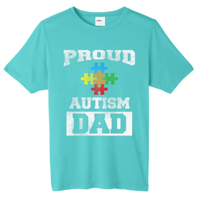 Autism Puzzle Piece Flag Autism Awareness For Dad ChromaSoft Performance T-Shirt