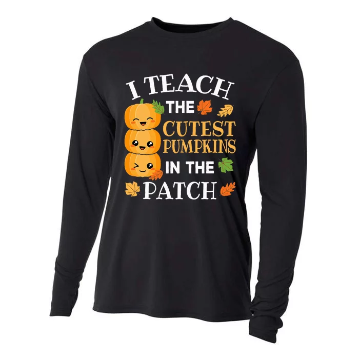 Adorable Pumpkin Patch Teacher Halloween Costume Cooling Performance Long Sleeve Crew