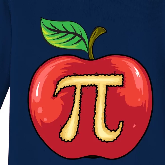 Apple Pie Pi Day Cute Mathematicians Funny Math Gift Baby Long Sleeve Bodysuit