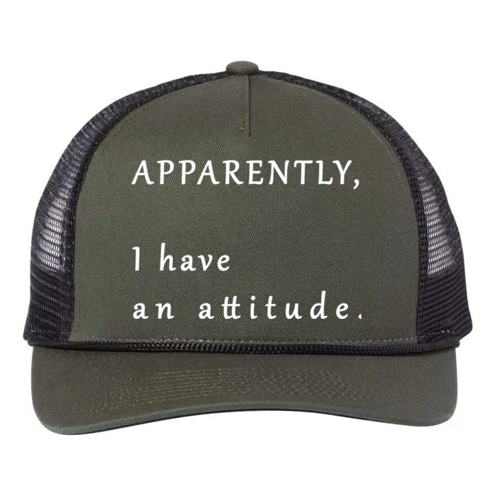 Apparently I Have An Attitude Retro Rope Trucker Hat Cap