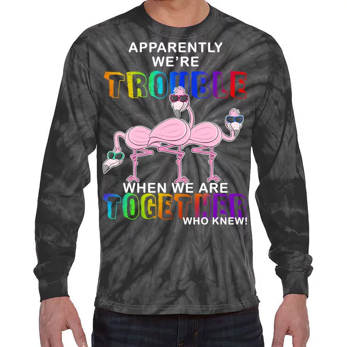 Apparently We're Trouble When We Are Together Tie-Dye Long Sleeve Shirt