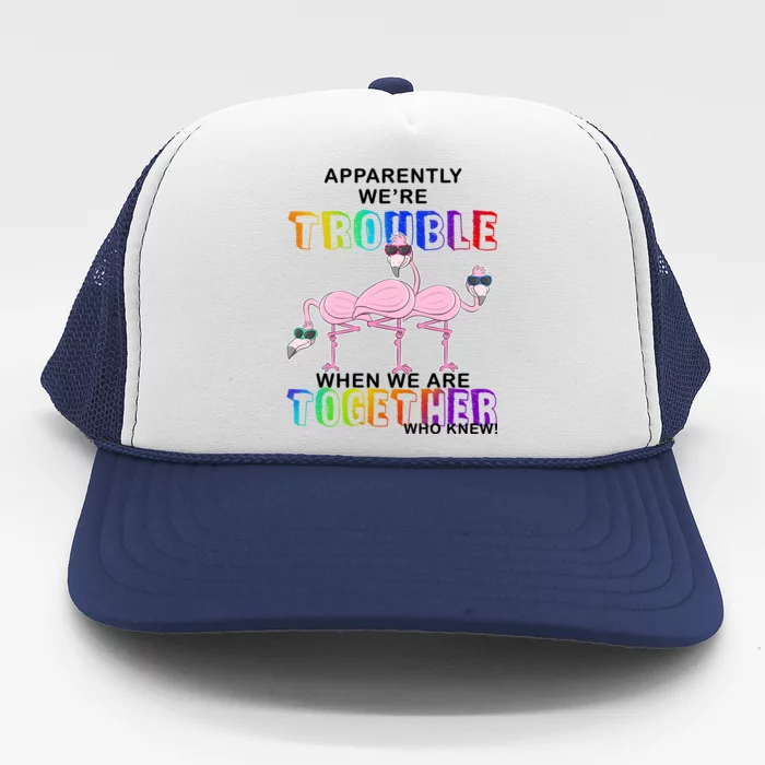 Apparently We're Trouble When We Are Together Trucker Hat