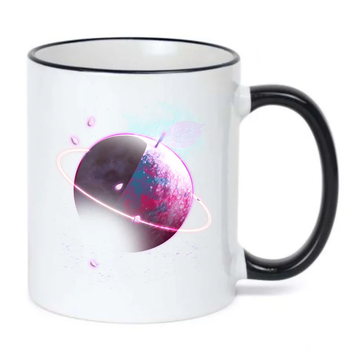 Apple Nebula Space Planet Black Color Changing Mug