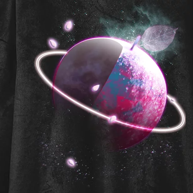 Apple Nebula Space Planet Hooded Wearable Blanket