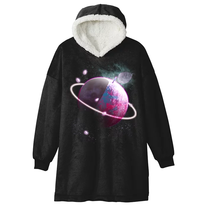 Apple Nebula Space Planet Hooded Wearable Blanket