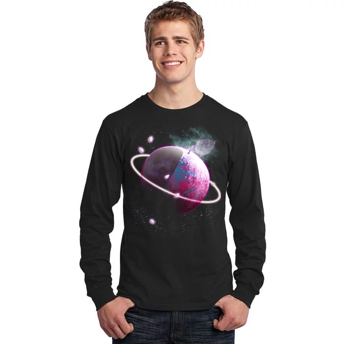 Apple Nebula Space Planet Tall Long Sleeve T-Shirt