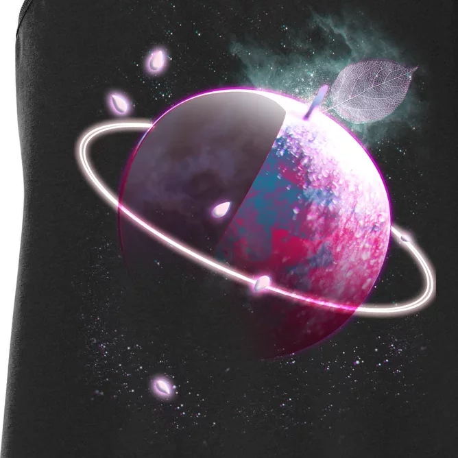 Apple Nebula Space Planet Women's Racerback Tank