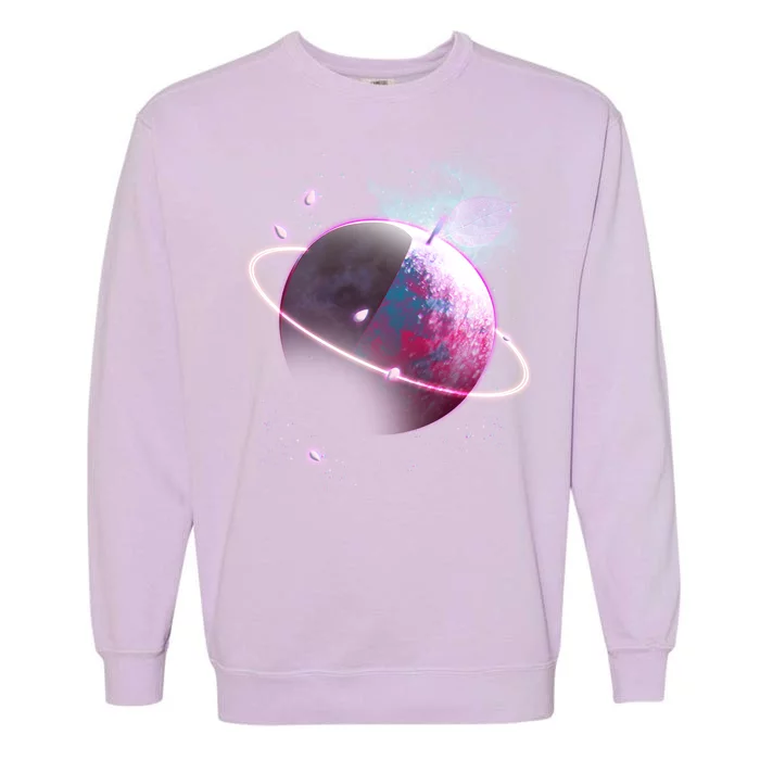 Apple Nebula Space Planet Garment-Dyed Sweatshirt