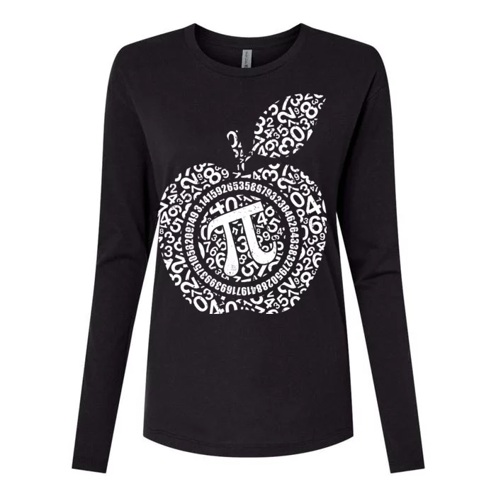 Apple Pi 3.14 Math Womens Cotton Relaxed Long Sleeve T-Shirt