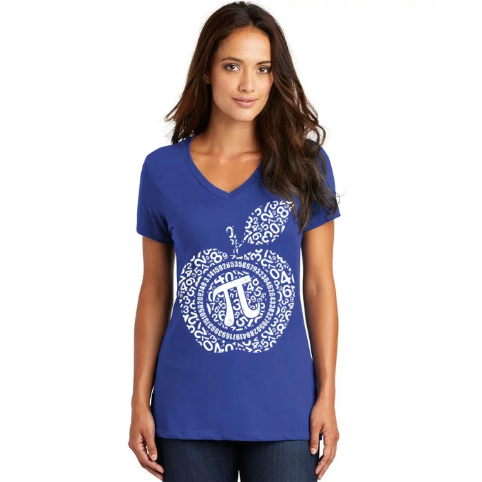 Apple Pi 3.14 Math Women's V-Neck T-Shirt