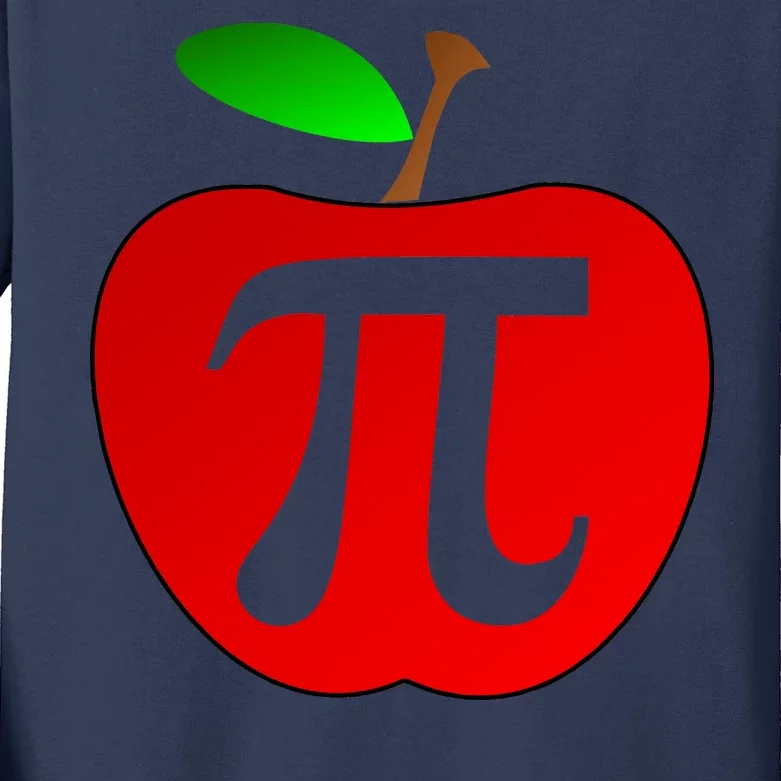 Apple Pi Pie 3.14 Kids Long Sleeve Shirt