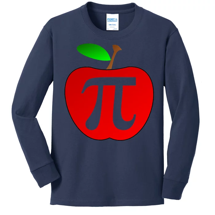 Apple Pi Pie 3.14 Kids Long Sleeve Shirt