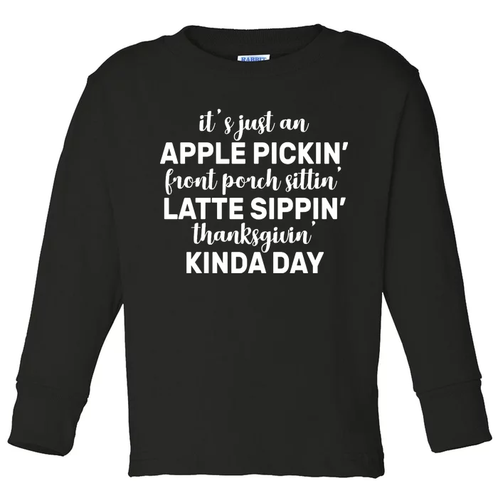 Apple Picking Season Toddler Long Sleeve Shirt