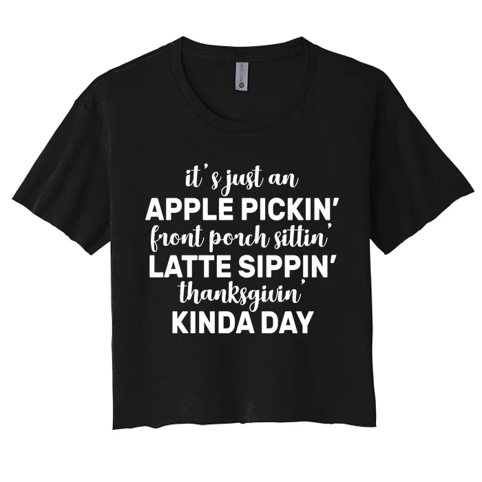 Apple Picking Season Women's Crop Top Tee