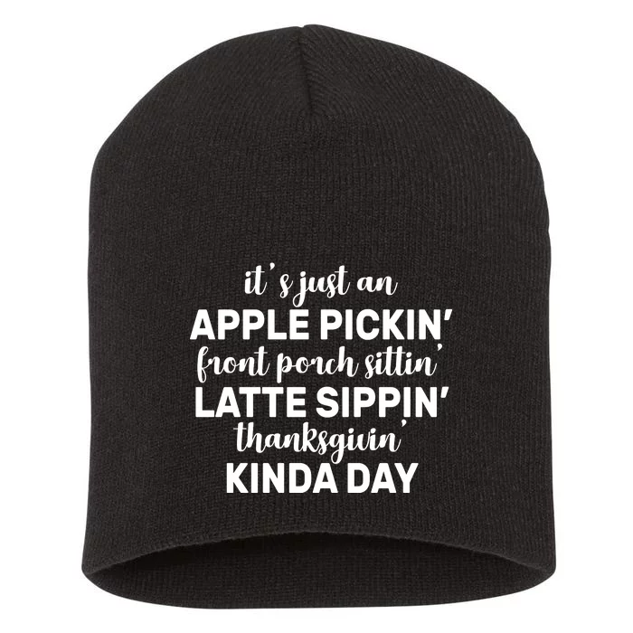 Apple Picking Season Short Acrylic Beanie