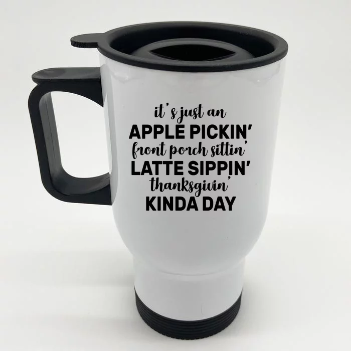 Apple Picking Season Front & Back Stainless Steel Travel Mug