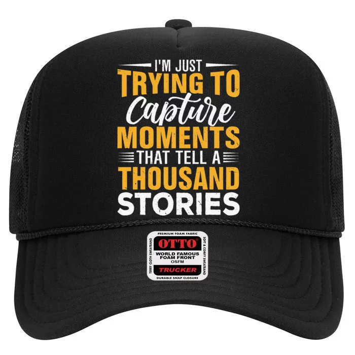 Architectural Photographer Quote High Crown Mesh Trucker Hat