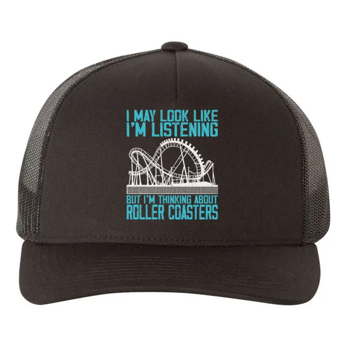 Amusement Park Riding Lover Funny Roller Coasters Rider Yupoong Adult 5-Panel Trucker Hat