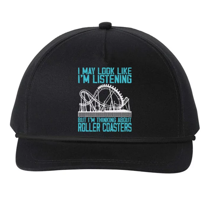 Amusement Park Riding Lover Funny Roller Coasters Rider Snapback Five-Panel Rope Hat