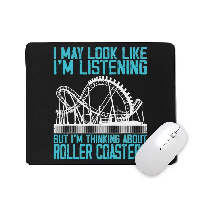 Amusement Park Riding Lover Funny Roller Coasters Rider Mousepad