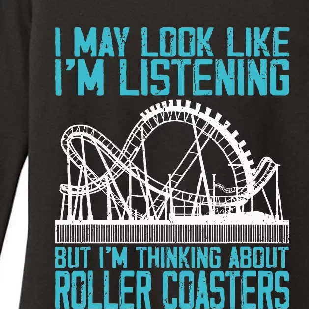 Amusement Park Riding Lover Funny Roller Coasters Rider Womens CVC Long Sleeve Shirt