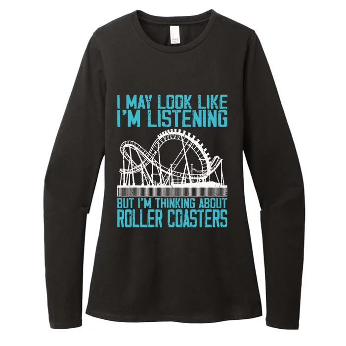 Amusement Park Riding Lover Funny Roller Coasters Rider Womens CVC Long Sleeve Shirt