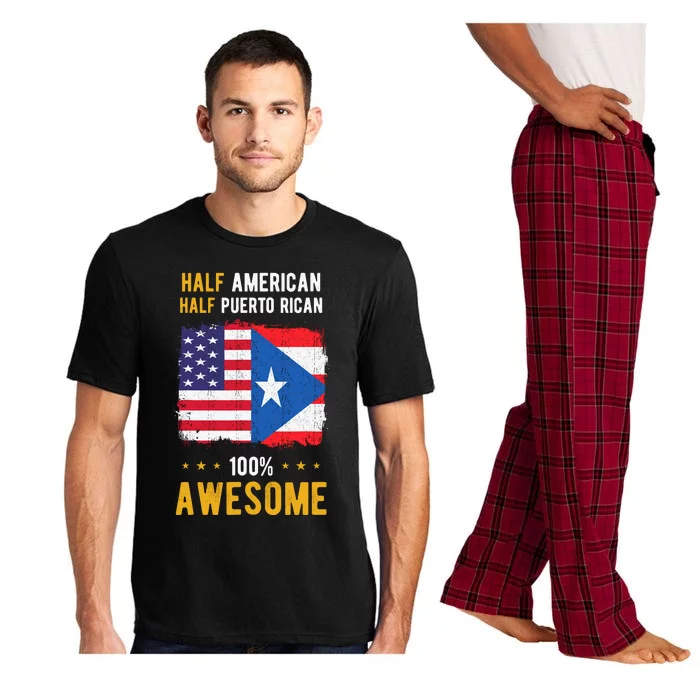 American Puerto Rican Flag Half American Half Puerto Rican Pajama Set