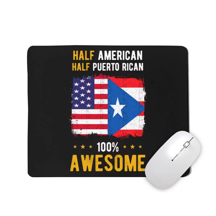 American Puerto Rican Flag Half American Half Puerto Rican Mousepad