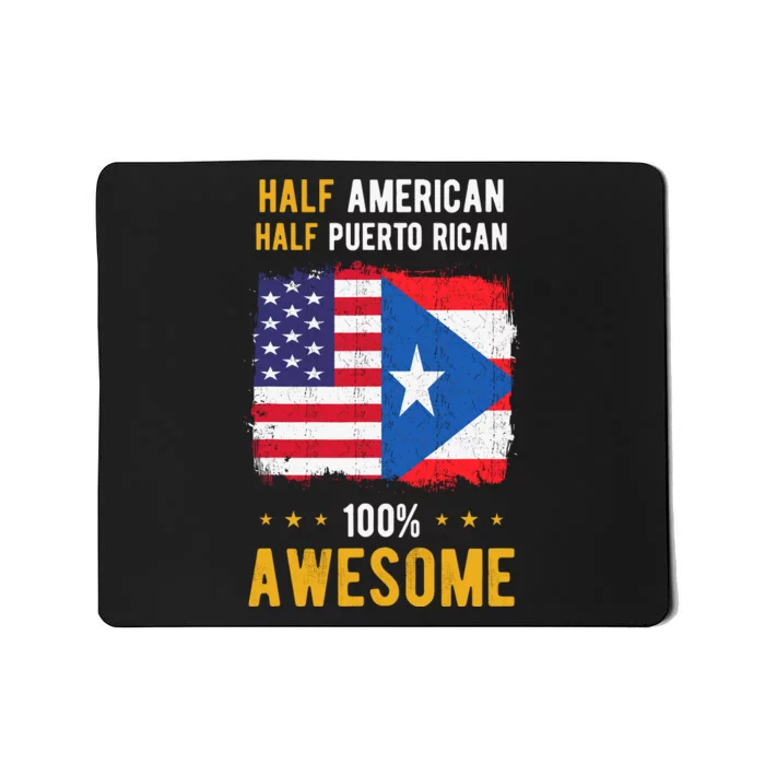 American Puerto Rican Flag Half American Half Puerto Rican Mousepad