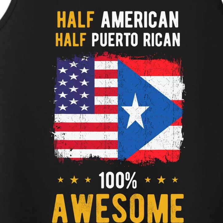 American Puerto Rican Flag Half American Half Puerto Rican Performance Tank