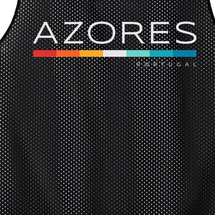 Azores Portugal Retro Design Mesh Reversible Basketball Jersey Tank