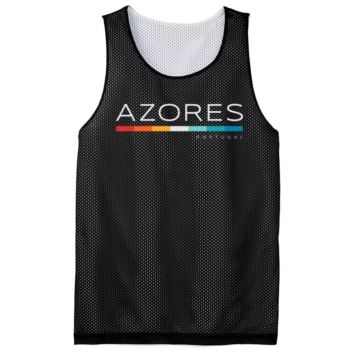 Azores Portugal Retro Design Mesh Reversible Basketball Jersey Tank