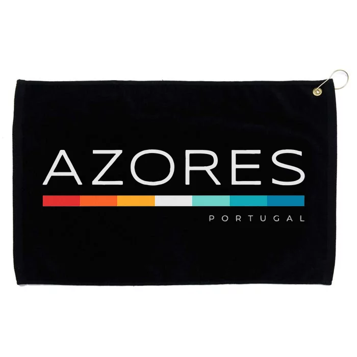 Azores Portugal Retro Design Grommeted Golf Towel