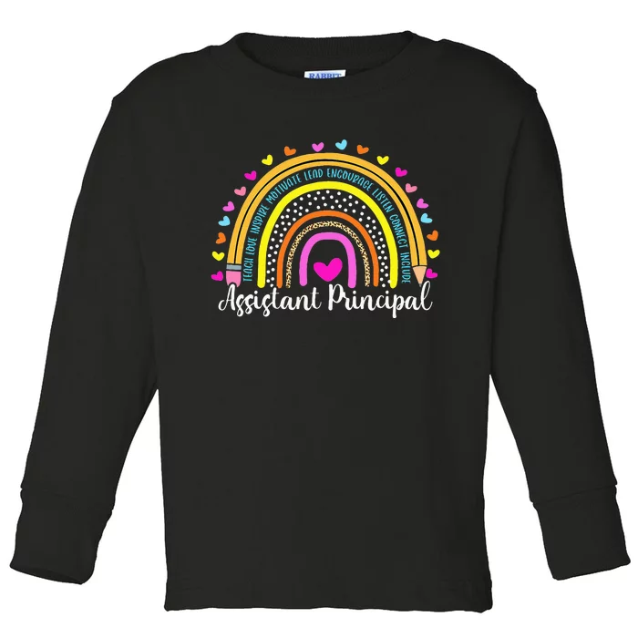 Assistant Principal Rainbow Ill Be There For You School Toddler Long Sleeve Shirt