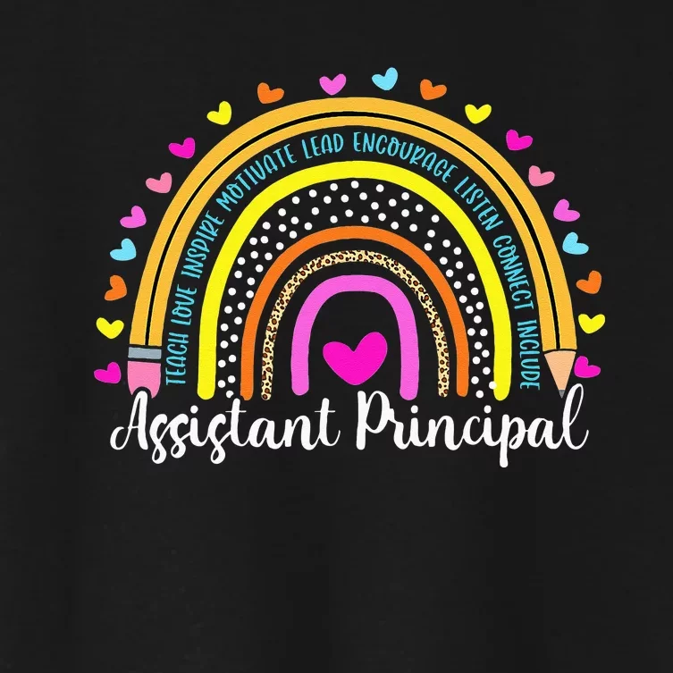 Assistant Principal Rainbow Ill Be There For You School Women's Crop Top Tee