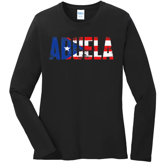 Abuela Puerto Rico Flag Pride Mothers Day Puerto Rican Ladies Long Sleeve Shirt