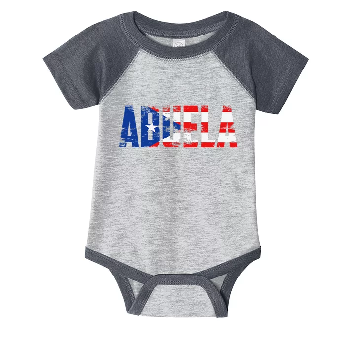 Abuela Puerto Rico Flag Pride Mothers Day Puerto Rican Infant Baby Jersey Bodysuit