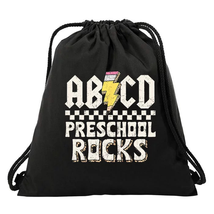 ABCD Preschool Rocks Back To School PreK Teacher Drawstring Bag