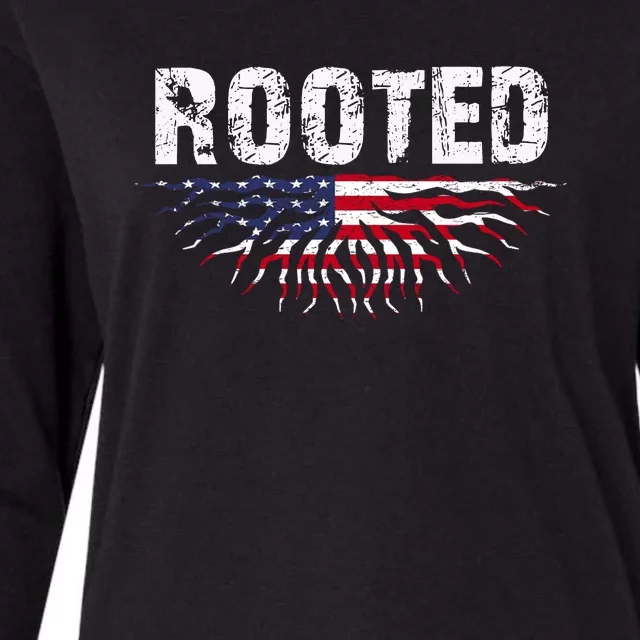 American Pride | Rooted Womens Cotton Relaxed Long Sleeve T-Shirt