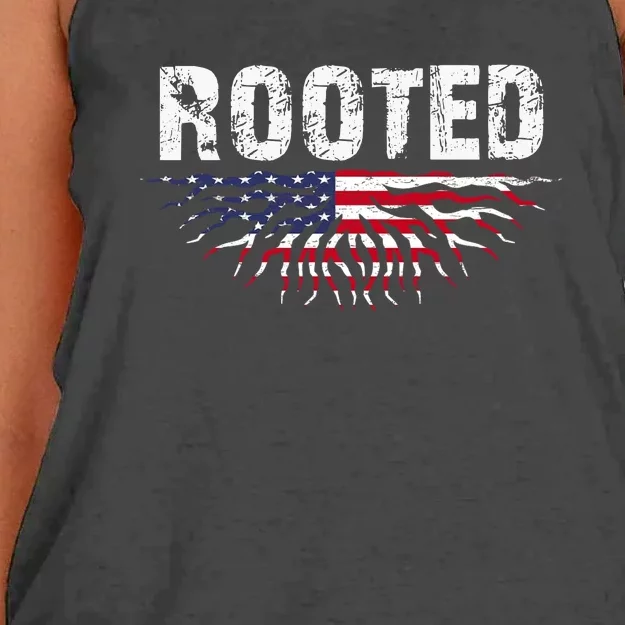 American Pride | Rooted Women's Knotted Racerback Tank