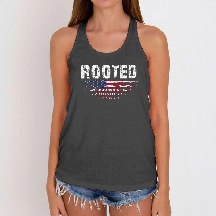 American Pride | Rooted Women's Knotted Racerback Tank